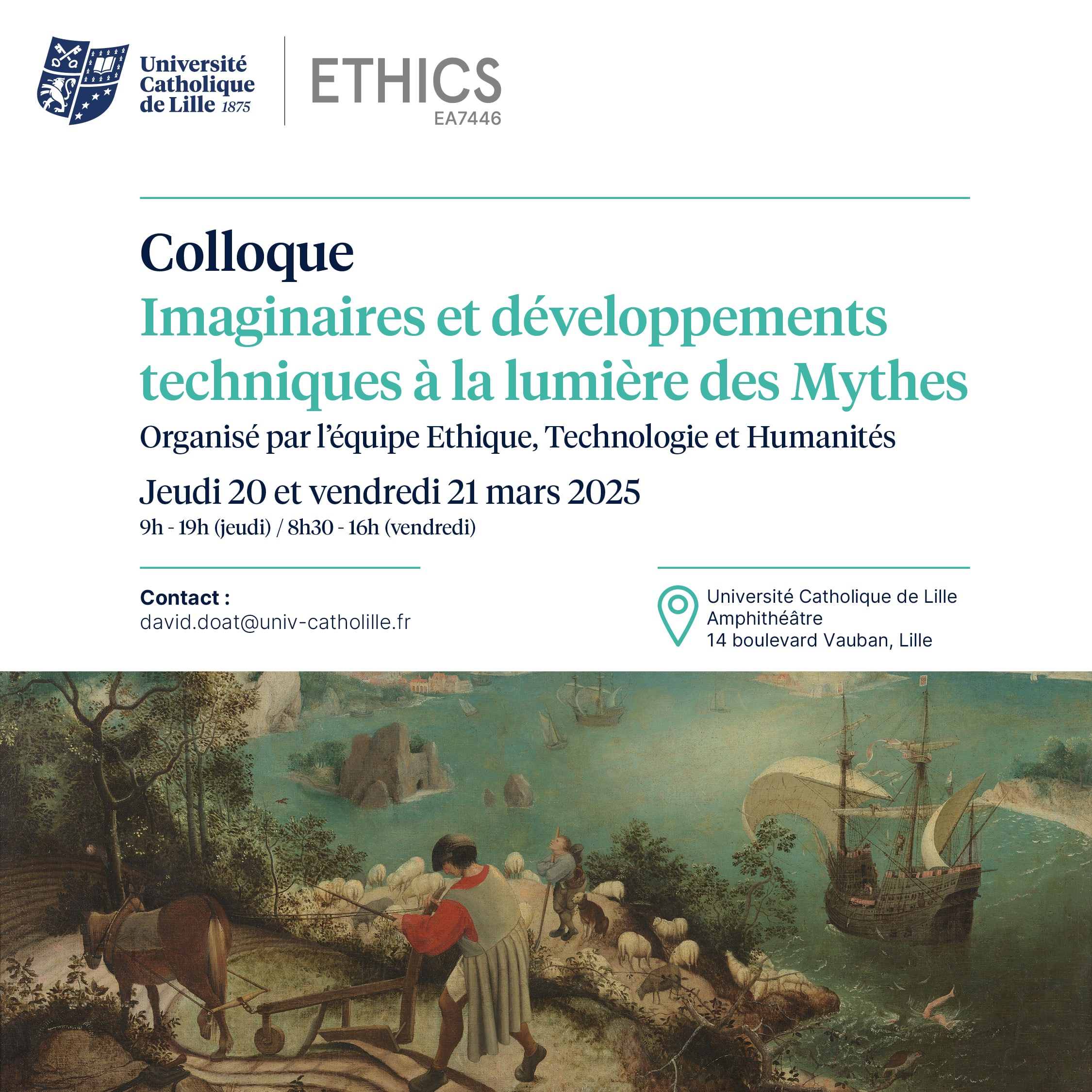 [COLLOQUE] Imaginaires et développements techniques à la lumière des mythes