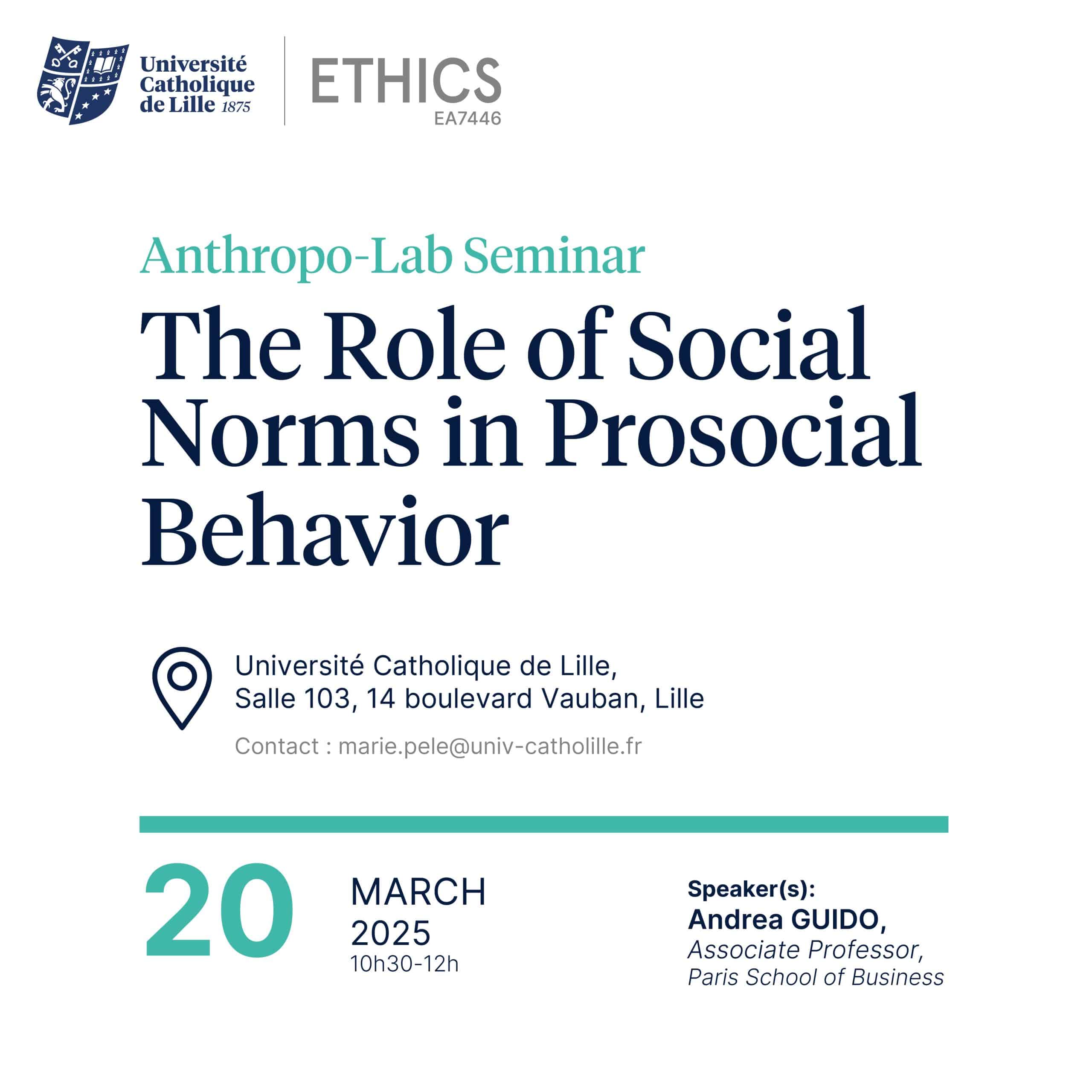 Anthropo-lab seminar // The Role of Social Norms in Prosocial Behavior