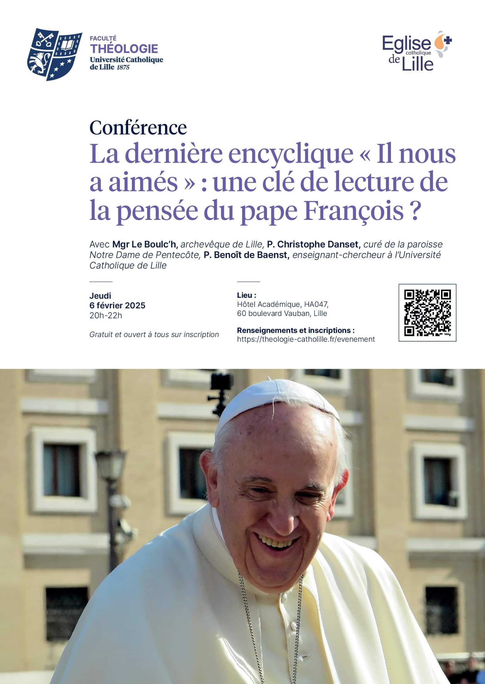 Conférence : La dernière encyclique « Il nous a aimés » : une clé de lecture de la pensée du pape François ?